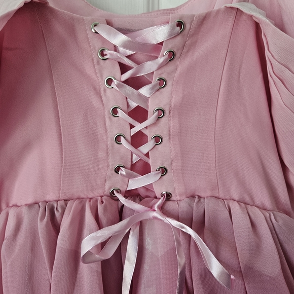 Disney Pink Off-Shoulder Spaghetti Strap Dress for Girls - Picture 4 of 6